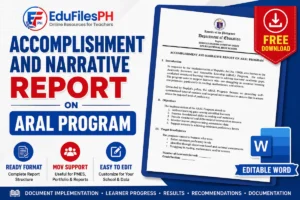 Accomplishment and Narrative Report on ARAL Program