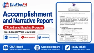 Accomplishment and Narrative Report on CRLA-Based Reading Program