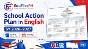 School Action Plan in English SY 2026-2027