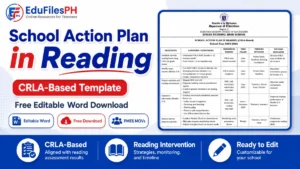 Free editable CRLA-Based School Action Plan in Reading Word template for teachers
