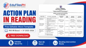 Action Plan in Reading (Phil-IRI - Based)