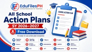 School Action Plans SY 2026-2027 Free Download