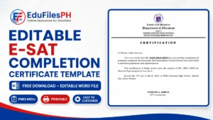 E-SAT Completion Certificate