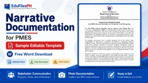 Free editable sample narrative documentation for PMES PPST 5.4.2