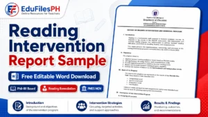 Reading Intervention Report