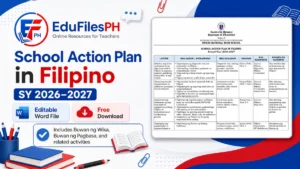 School Action Plan in Filipino