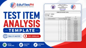 Test Item Analysis Template