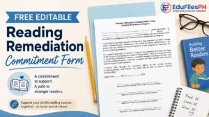 Free Editable Reading Commitment Form